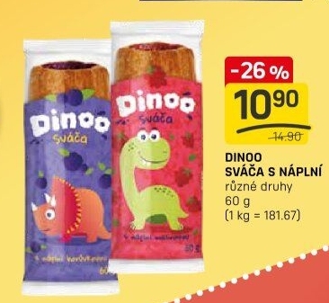 Pečivo Sváča s náplní Dinoo