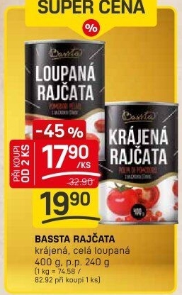 Rajčata krájená Bassta
