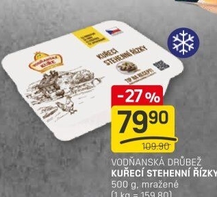 Řízky kuřecí stehenní mražené Vodňanské kuře