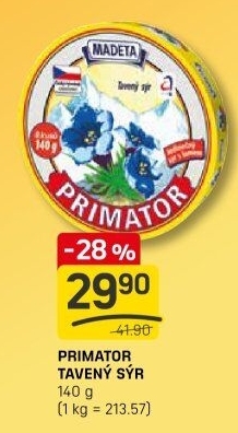 Sýr tavený Primátor Madeta