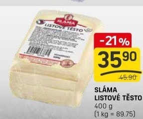 Těsto listové Sláma