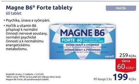 Doplněk stravy tablety Magne B6 Forte Sanofi