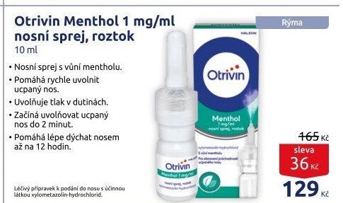 Nosní sprej 1 mg/ml Otrivin