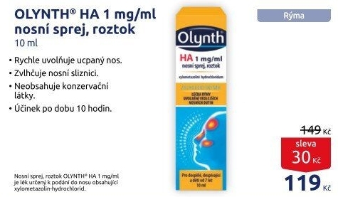 Sprej nosní HA 0,1% Olynth