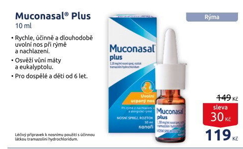 Sprej nosní Muconasal Plus