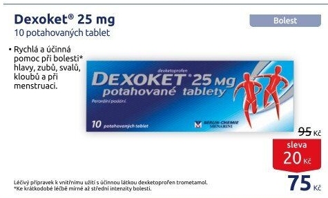 Tablety proti bolesti Dexoket