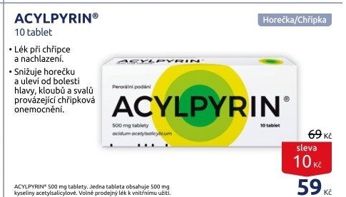 Tablety proti chřipce a bolesti Acylpyrin