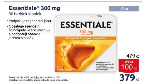 Tobolky k léčbě jaterních onemocnění Essentiale Sanofi