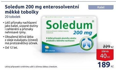 Tobolky proti kašli 200 mg Soledum