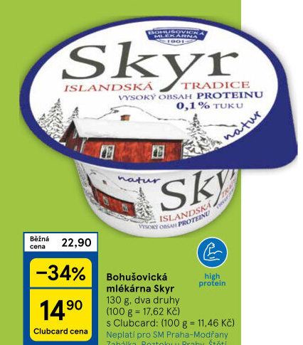 Dezert zakysaný ochucený Skyr Bohušovická mlékárna