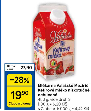 Kefírové mléko ochucené Mlékárna Valašské Meziříčí