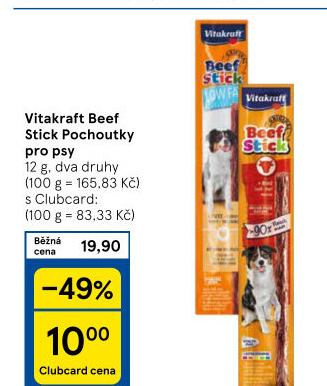 Pamlsky pro psy Beef Stick Vitakraft