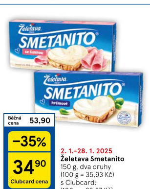 Sýr tavený Smetanito Želetava