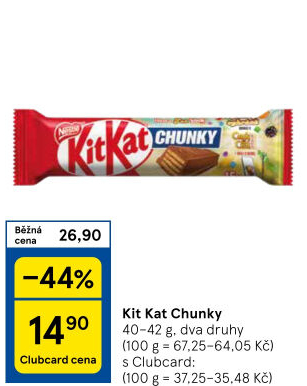 Tyčinka Chunky Kit Kat Nestlé