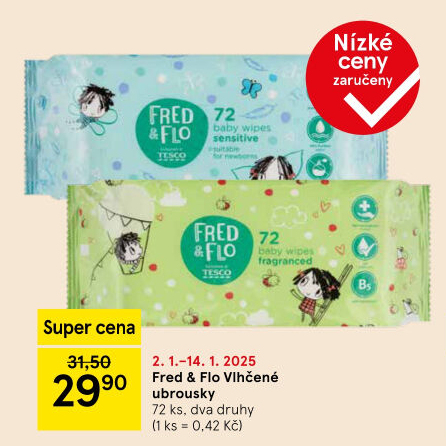 Vlhčené ubrousky Fred&amp