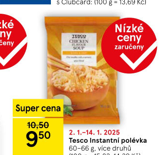 Instantní polévka Tesco