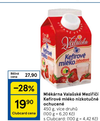 Kefírové mléko ochucené Mlékárna Valašské Meziříčí