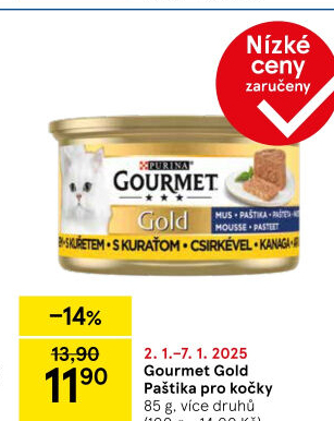 Konzerva pro kočky Gold Gourmet Purina