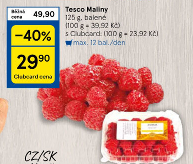 Maliny Tesco