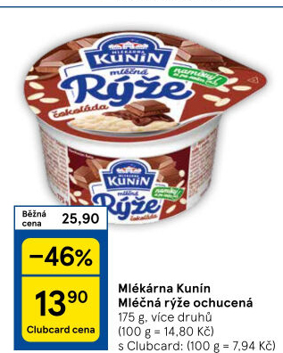 Mléčná rýže Mlékárna Kunín