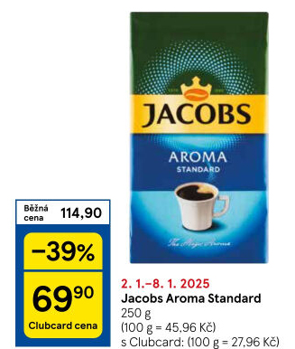Mletá káva Jacobs Aroma Standard