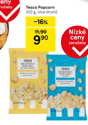 Popcorn do mikrovlnky Tesco