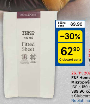 Prostěradlo Tesco