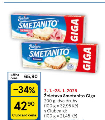 Sýr tavený Smetanito Želetava