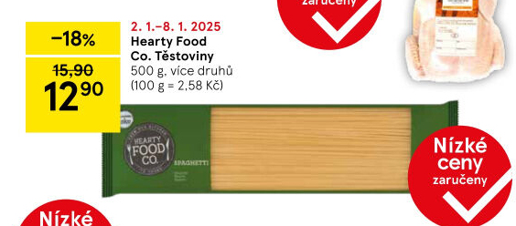 Těstoviny Hearty Food Co Tesco