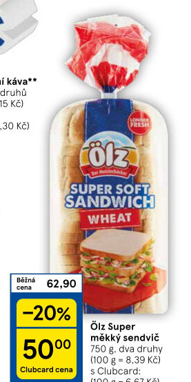Toustový chléb Sandwich Soft Ölz