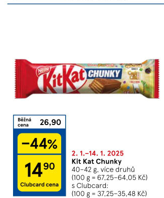 Tyčinka Chunky Kit Kat Nestlé