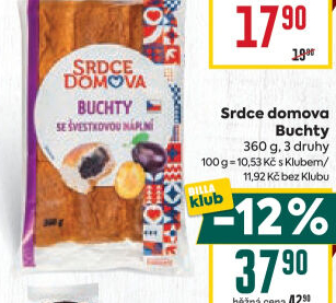 Buchty s náplní Srdce Domova