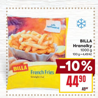 Hranolky mražené Billa