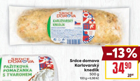 Knedlík karlovarský Srdce Domova