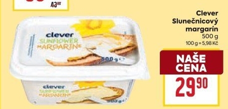 Margarín slunečnicový Clever