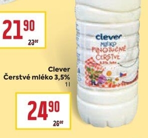 Mléko čerstvé Clever - 3,5% plnotučné