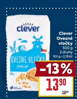 Ovesné vločky Clever