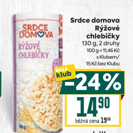 Rýžové chlebíčky Srdce Domova