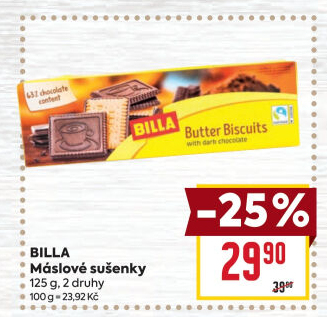 Sušenky máslové Billa
