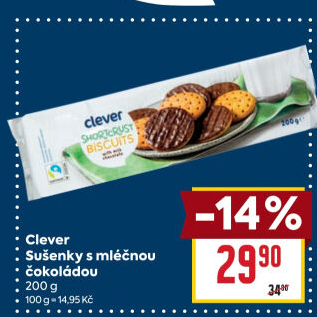 Sušenky s čokoládou Clever