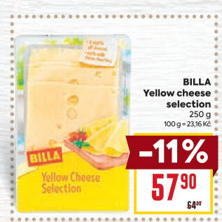 Sýr Yellow cheese selection Billa