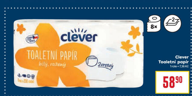 Toaletní papír 2vrstvý Clever