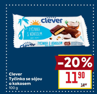 Tyčinka se sójou a kokosem Clever