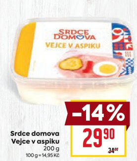 Vejce v aspiku Srdce Domova