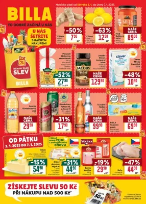 akční leták BILLA 2.1.2025-7.1.2025