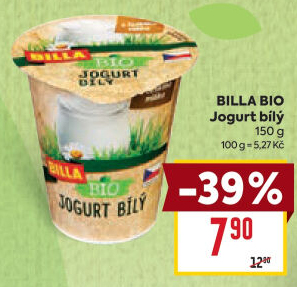Bílý jogurt Bio Billa