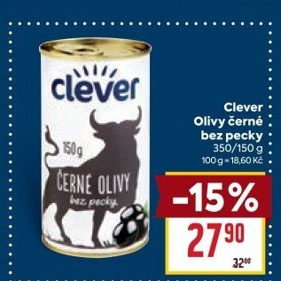 Černé olivy Clever