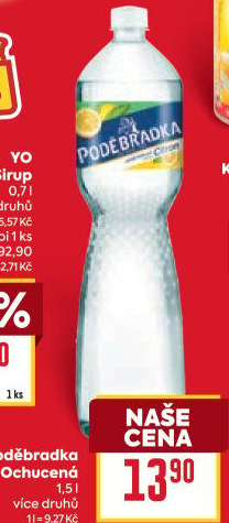 Ochucená voda Poděbradka
