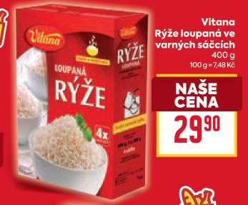 Rýže loupaná dlouhozrnná Vitana