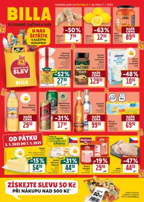 akční leták BILLA 2.1.2025-7.1.2025